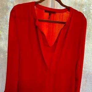 Halston Heritage size 4 silk shirt in vibrant mango